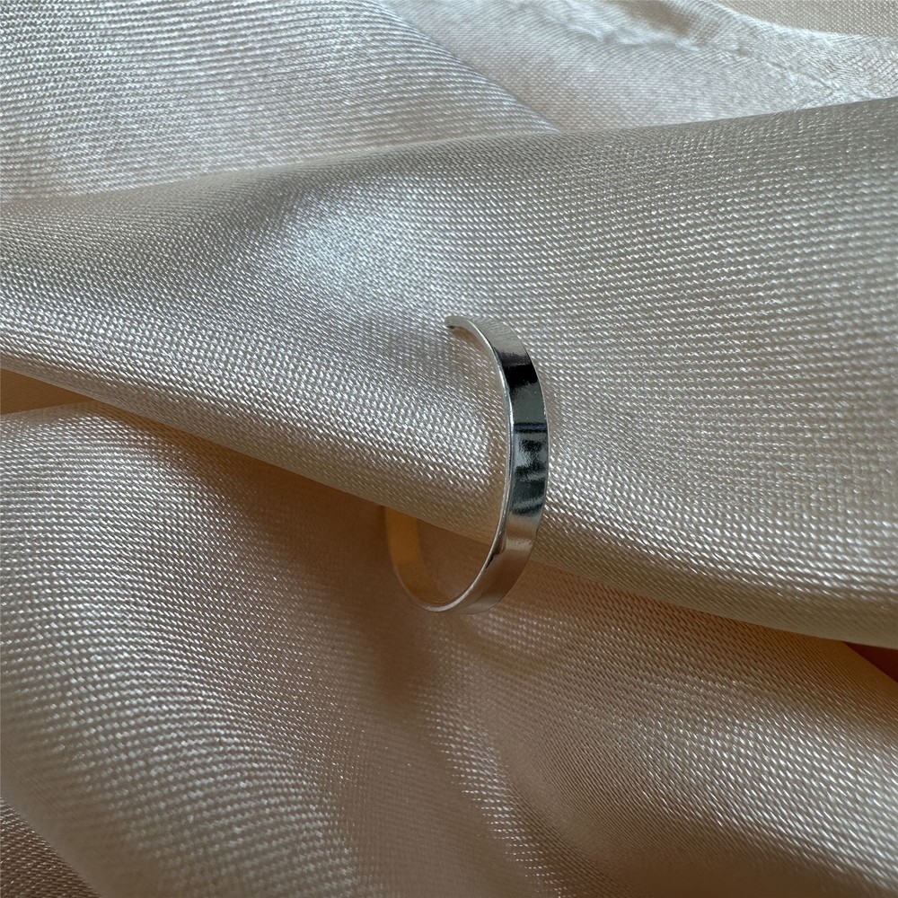 Sterling Silver 2mm Adjustable Plain Toe Ring Rings Band