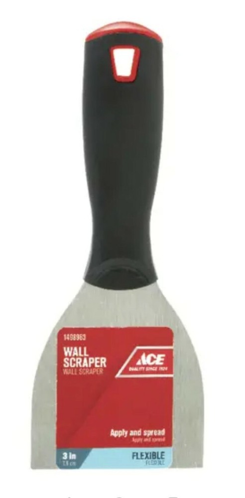 ACE HARDWARE 3" WALL SCRAPER FLEXIBLE PUTTY KNIFE, 1498693