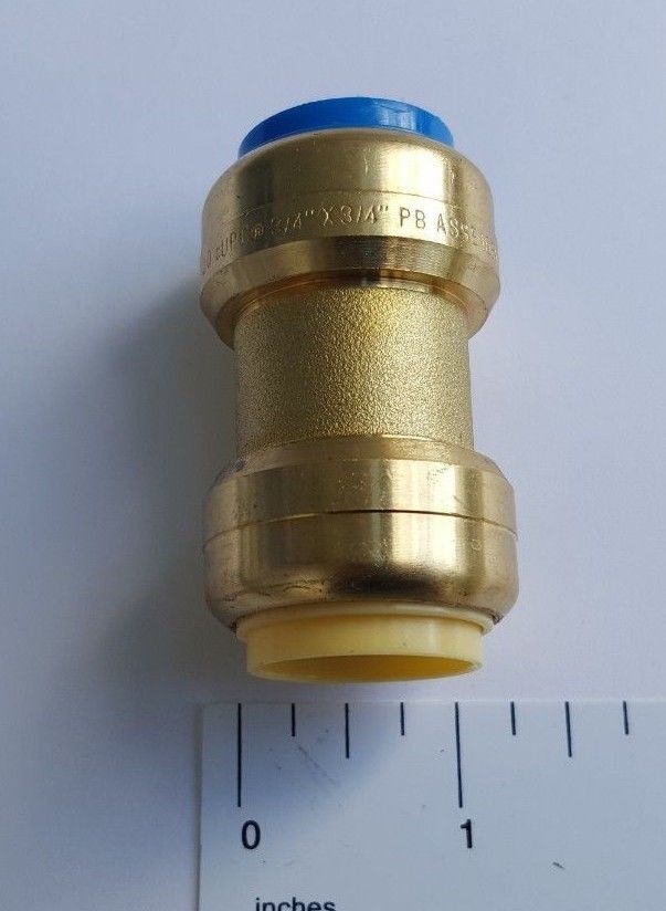 10) 3/4" X 3/4" PB (POLYBUTYLENE) SHARKBITE STYLE CONVERSION PUSH FIT COUPLINGS