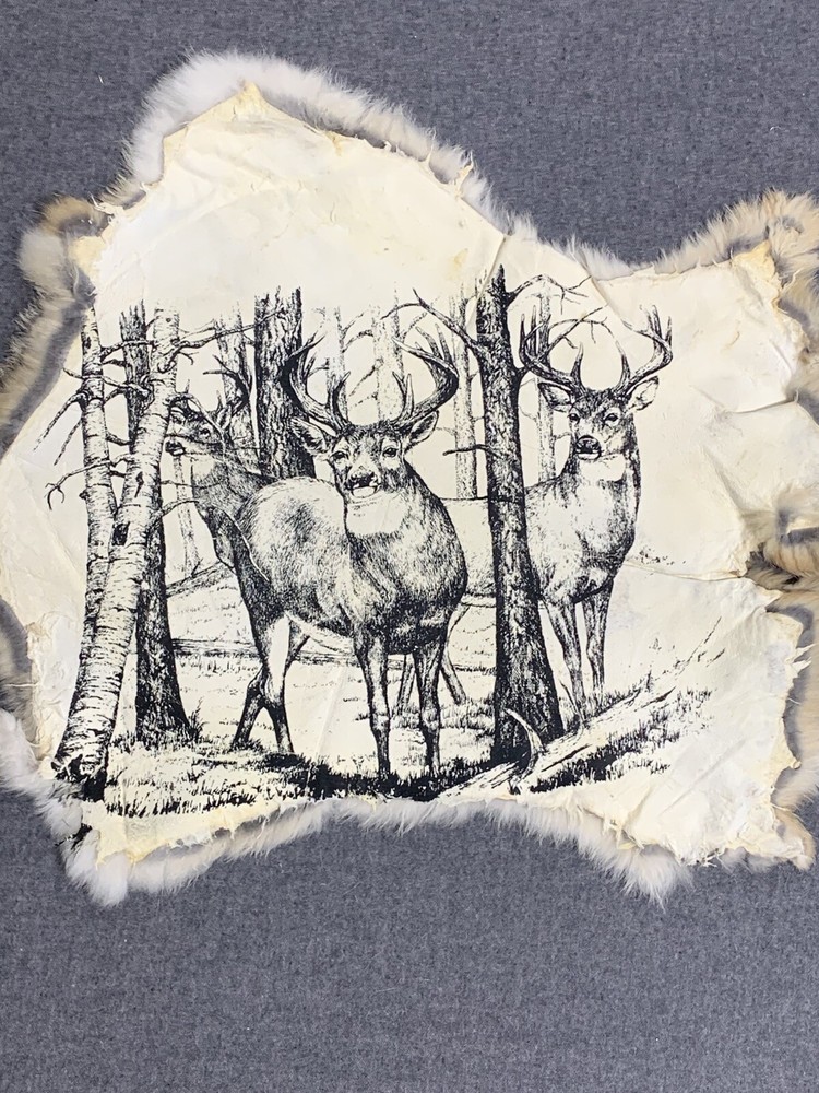 Printed Rabbit Pelt: Deer