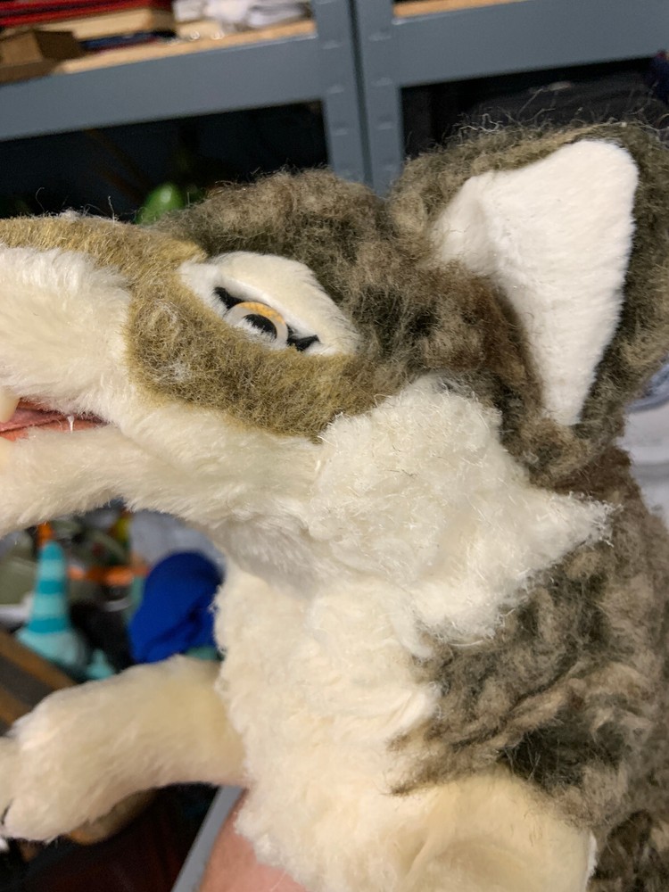 Folkmanis Gray Wolf Puppet with Teeth