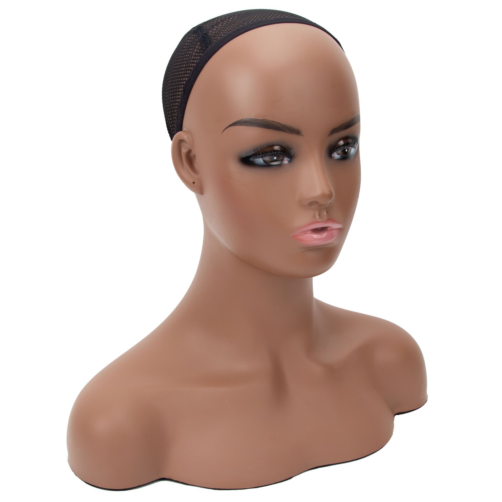 16" Realistic Mannequin Wig Head Manikin shoulder Bust Stand Display Hair 487-S