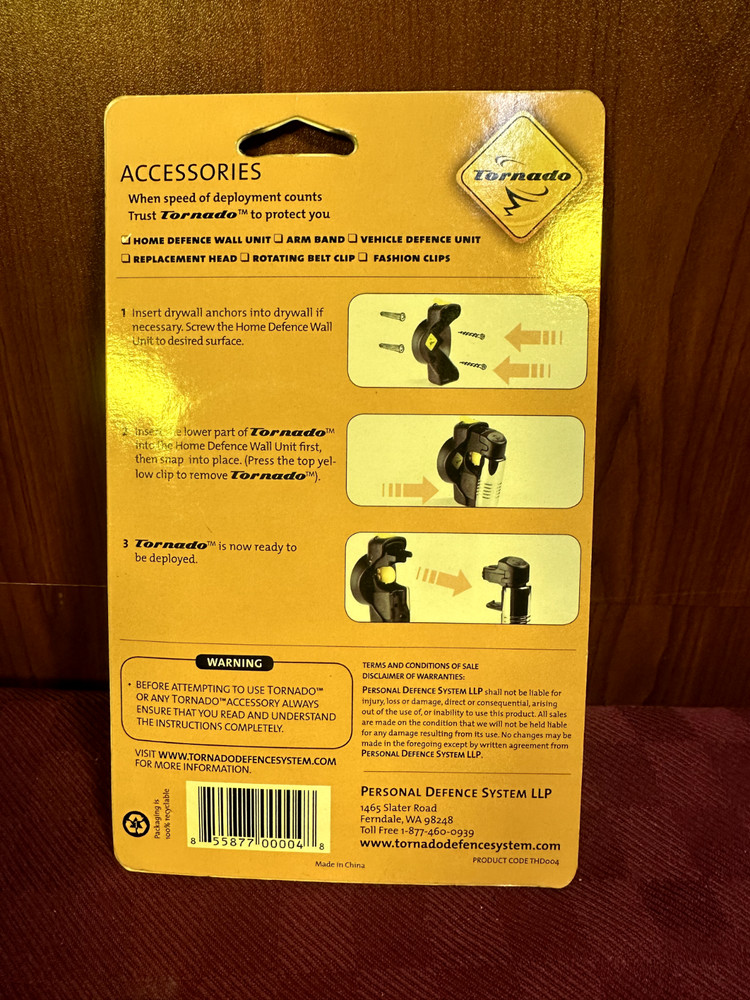 TORNADO PERSONAL DEFENCE SYSTEMS - WALL UNIT - THD004