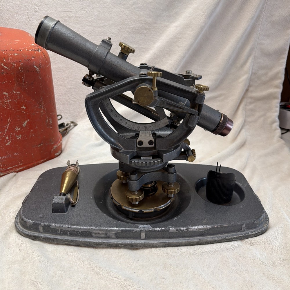David White Instruments Model 8300 Transit Level Surveying Tool W/case Brass