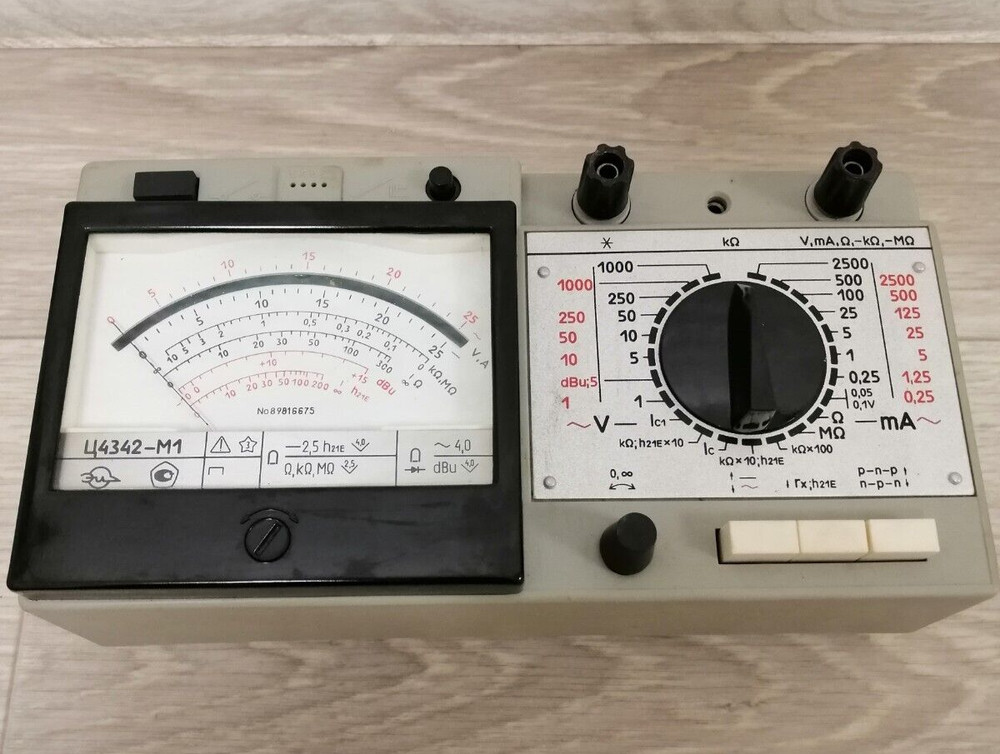 Soviet multimeter Device Old analogue multimeter Tester USSR Soviet С 4342-m1