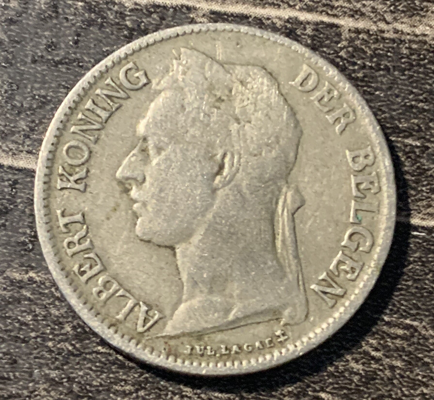 Belgian Congo 1924 50 Ces Coin.