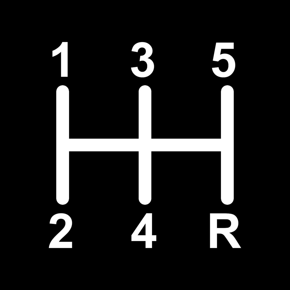 5-Speed Sticker - Manual Shift Decal