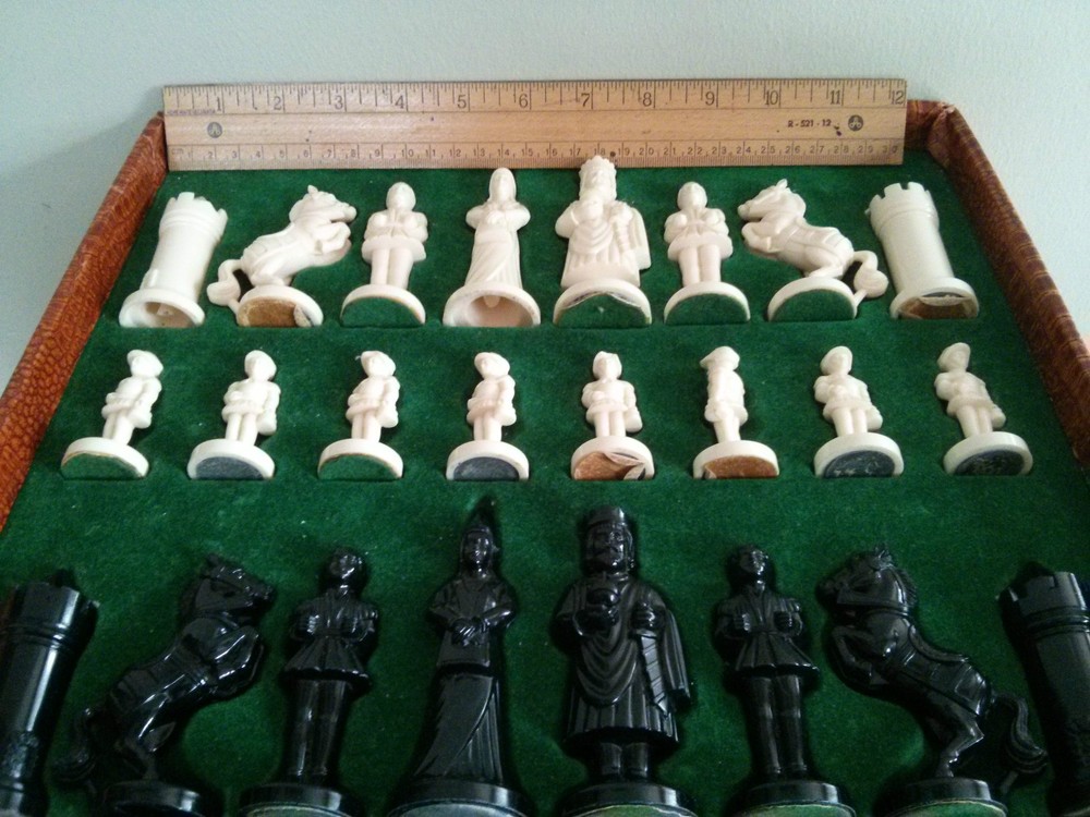 Vintage plastic chess set, made in Germany