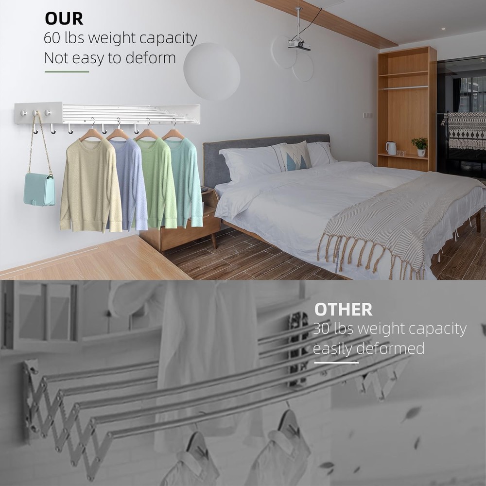 Foldable Wall Mounted Drying Rack - Foldable Drying Racks