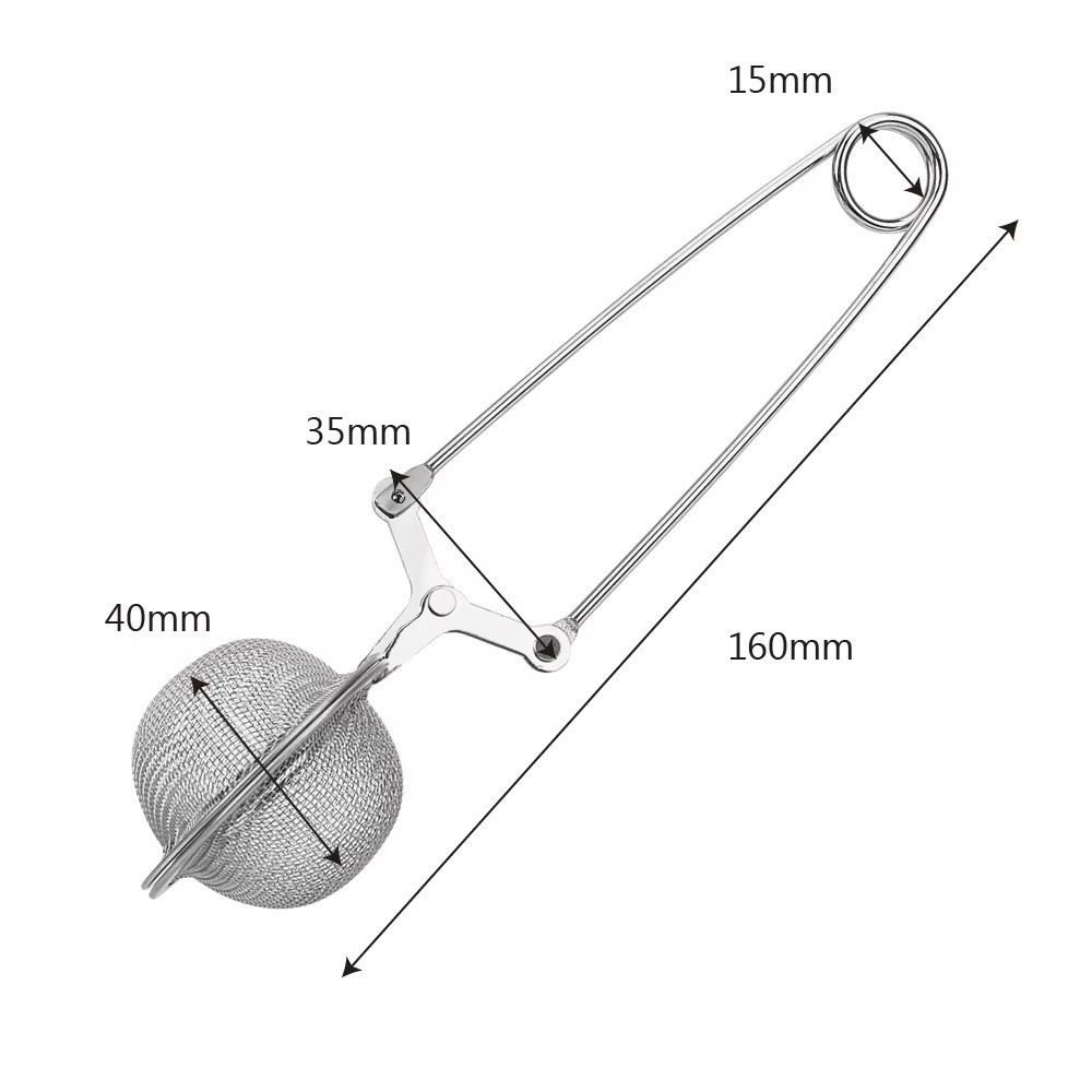 Stainless Steel Tea Infuser Handle Mesh Ball Strainer Herb Spice Filter Diffuser