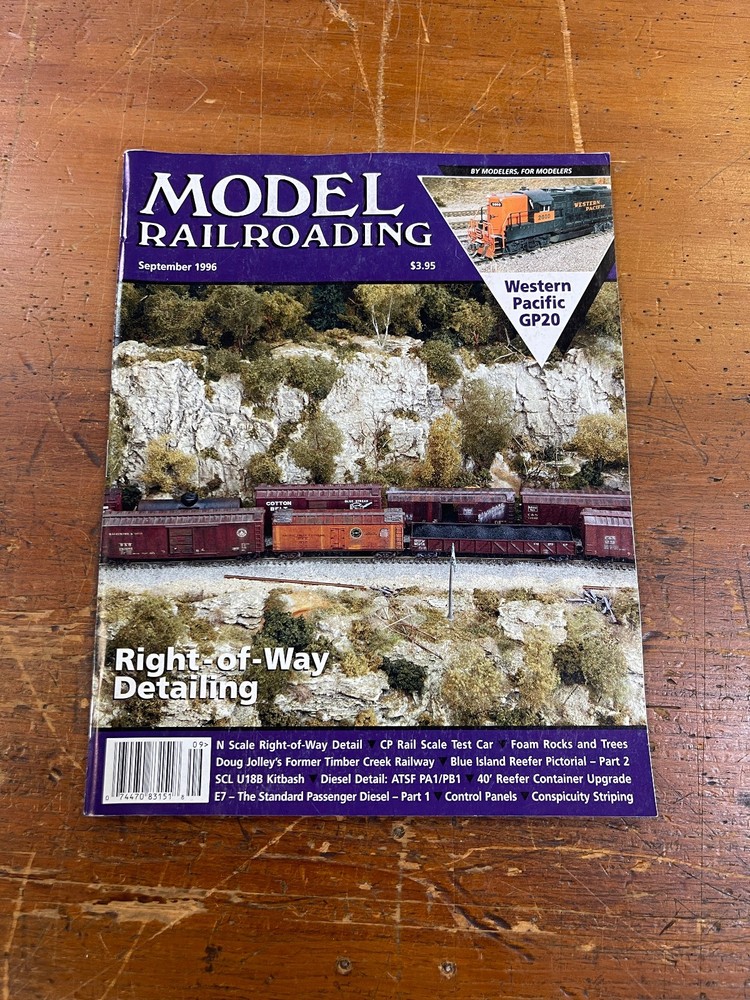 Model Railroading ~ September 1996 ~ Volume 26, No. 9 ~ Western Pacific GP20