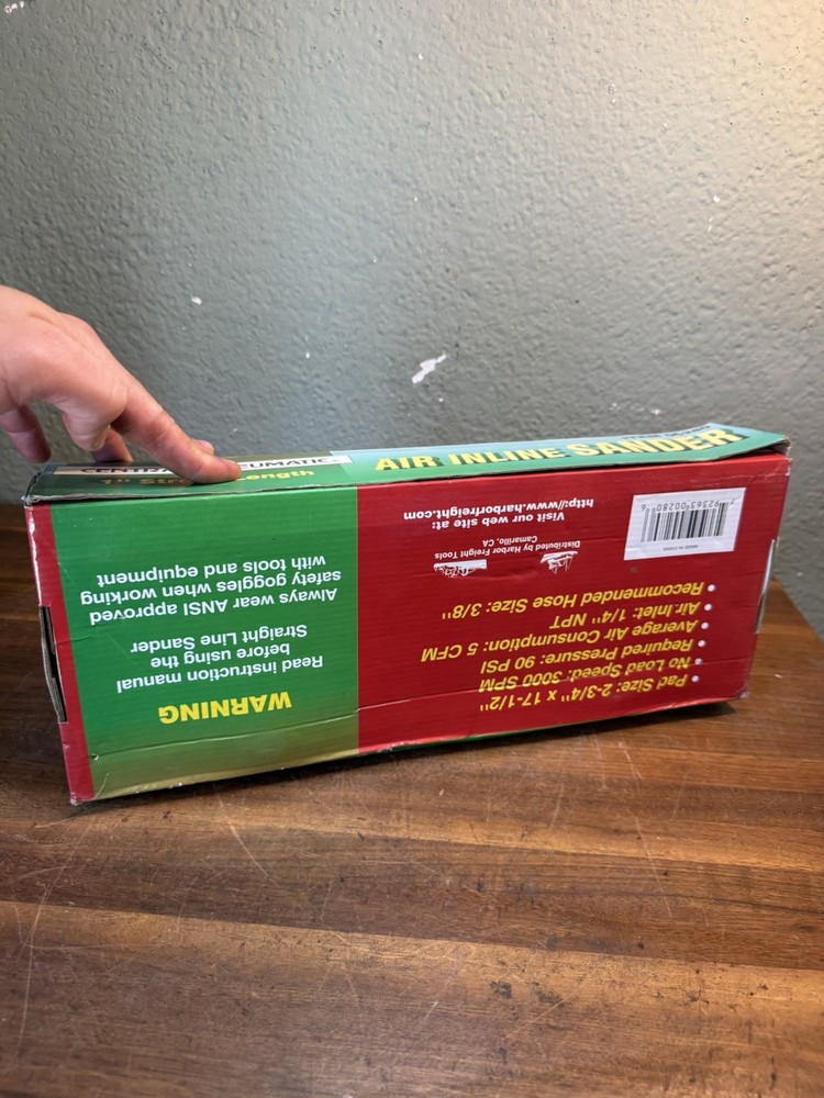 Central Pneumatic Air Inline Sander#280 Tested /Works