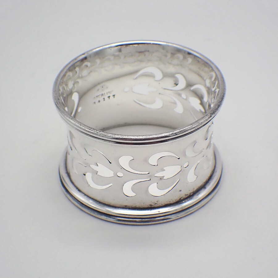 Pierced Napkin Ring Gorham Sterling Silver Inscribed Lyle