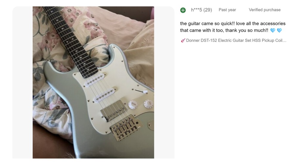 🎸 Donner DST-152 Electric Guitar With Amplifier Coil Split Function HSS Pickup