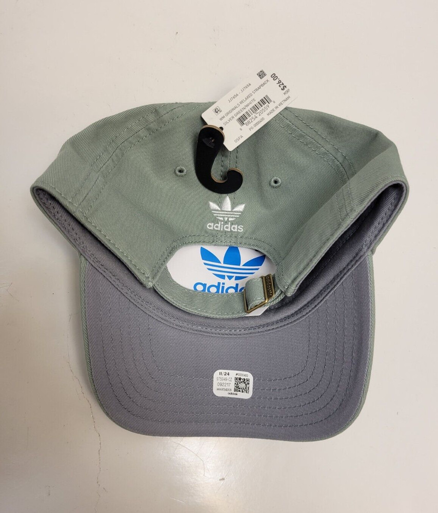 ADIDAS Original RELAXED STRAP-BACK HAT GREEN NEW