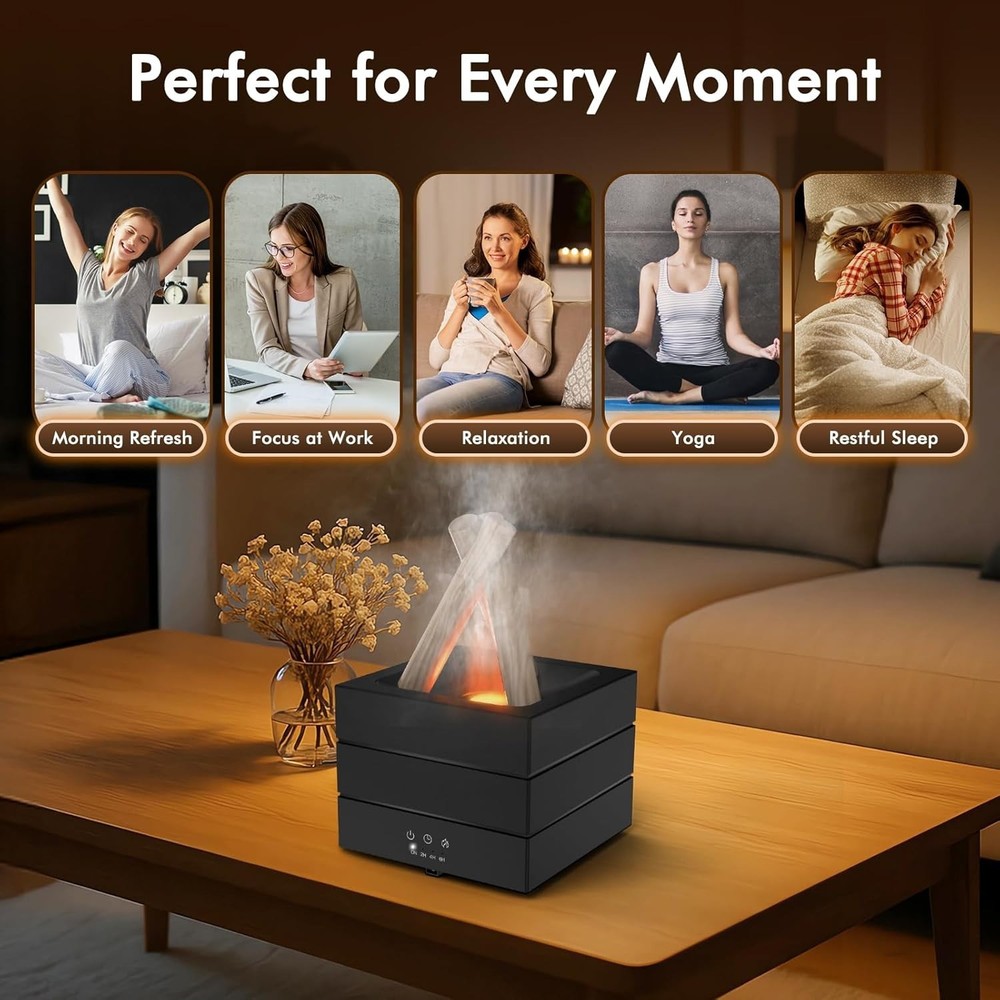 280ML Ultrasonic Humidifier with Essential Oil Diffuser,Remote Control, 7 Colors