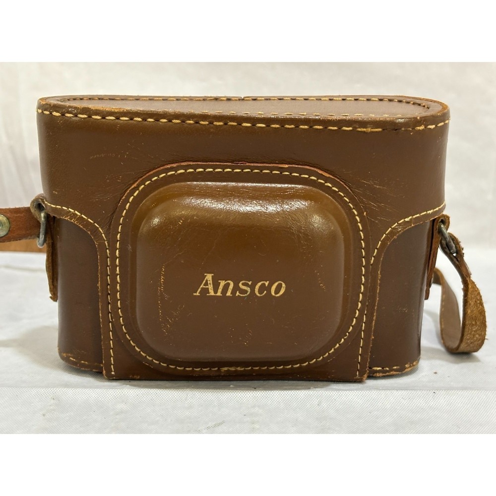 Ansco Karomat Rangefinder Camera w/ Synchro Compur Shutter & Leather Case AS IS