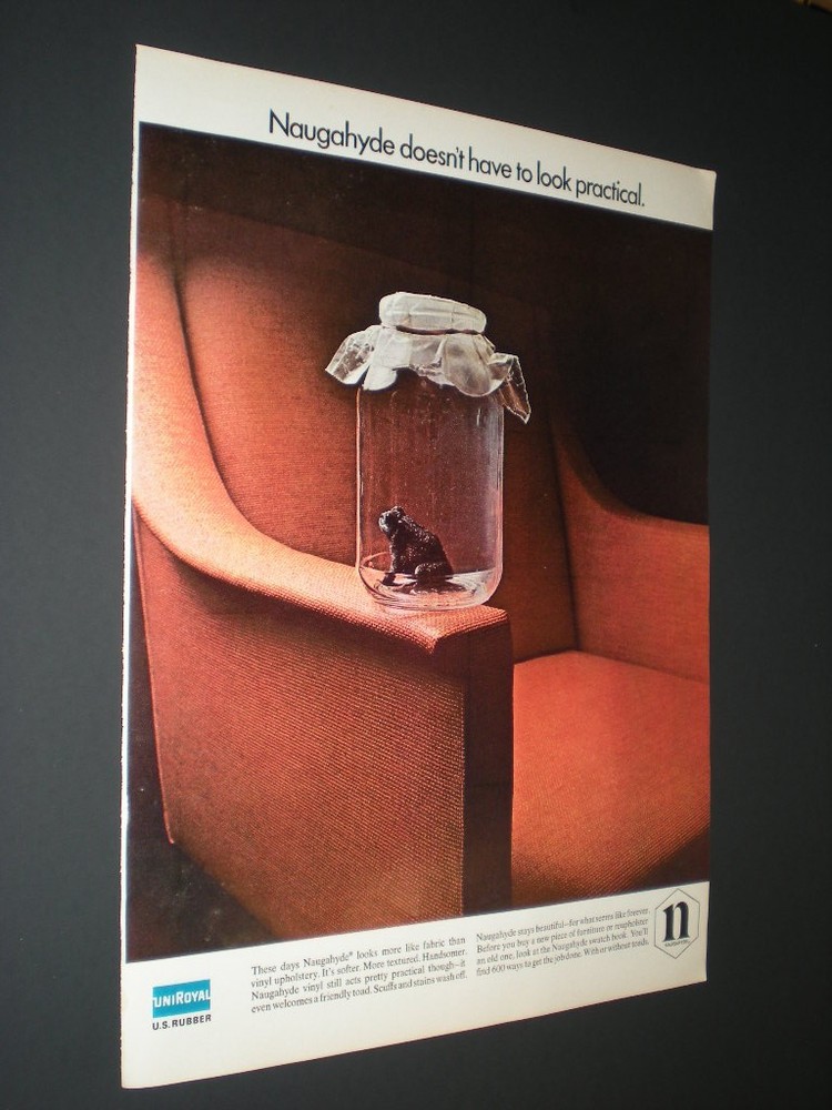 1967 Naugahyde Toad 600 Ways Uniroyal US Rubber vintage Print Ad