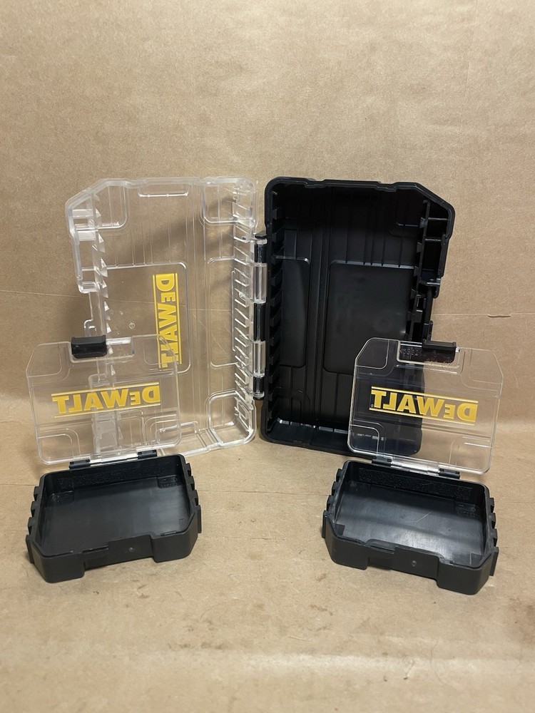 New 3pc - DEWALT ToughCase Tool Box PLUS 2 Mini Tough Case Insert Organizers