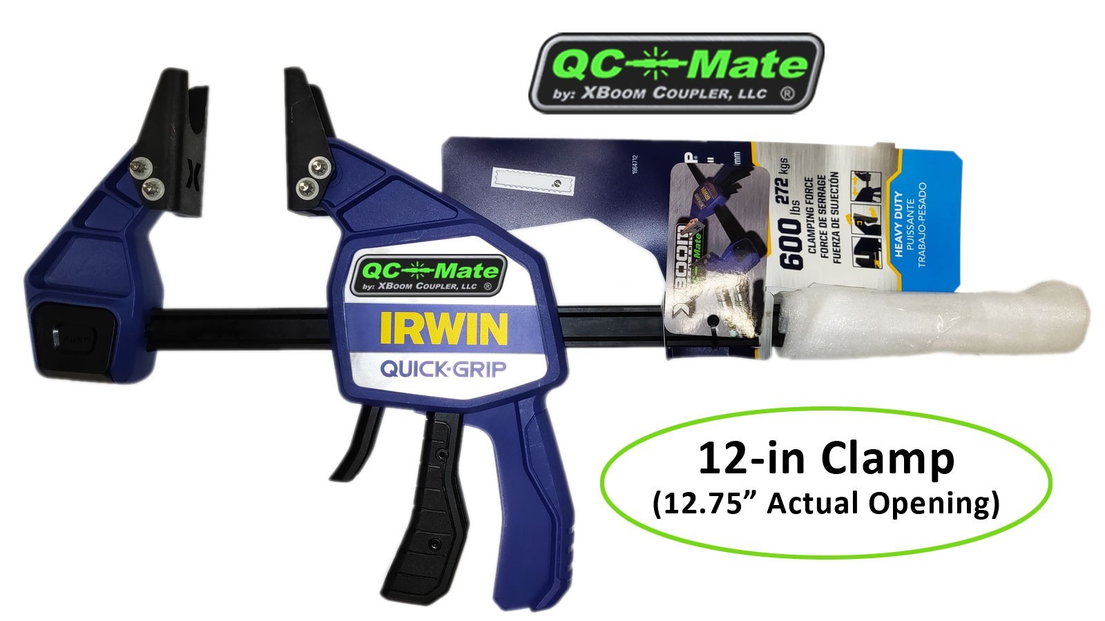 QC-Mate 12-in Hydraulic Quick Coupler Connect Under Pressure Clamp