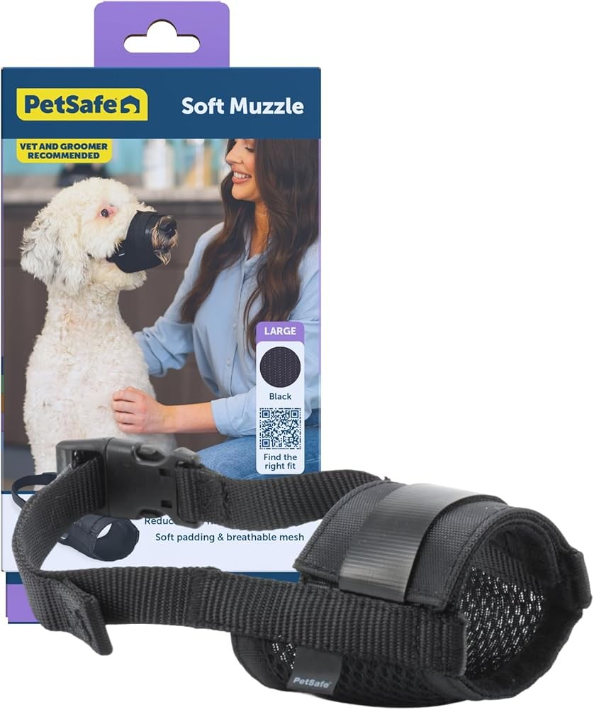Dog Muzzle - Lar, Bla - fortable Padding - Adjustable