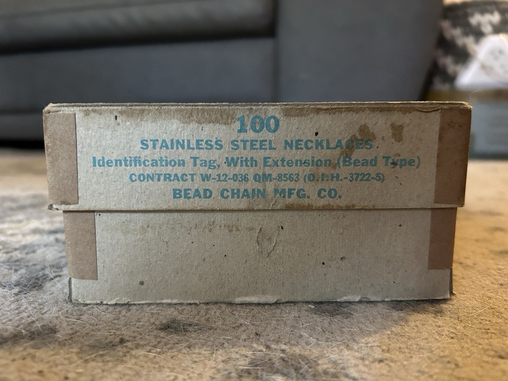 WW2 Dog Tag/ Identification Tags X100 NOS