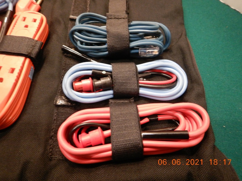 ASSORTED TELECOM PATCH CABLES & CARRY CASE_USED