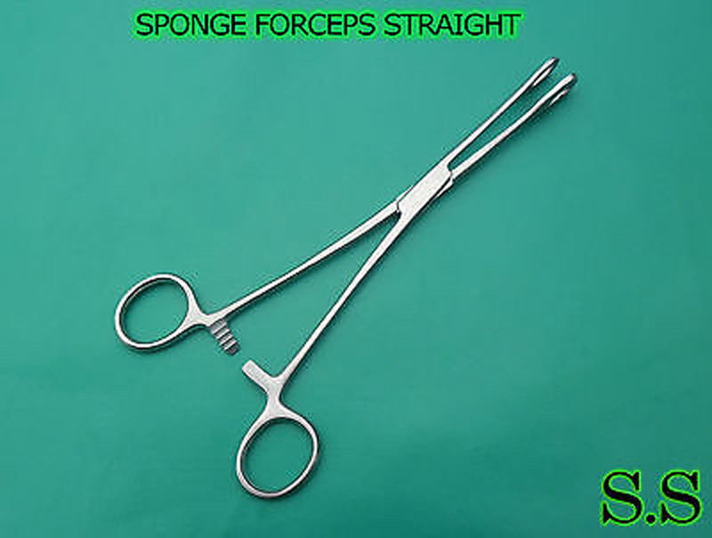 5 NEW 9.5" SPONGE FOERSTER FORCEP FORCEPS MIRROR FINISH