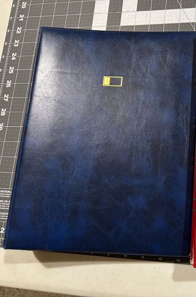 Fleetwood First Day Cover Album Blue 3-Ring Binder with 24 Empty Pages