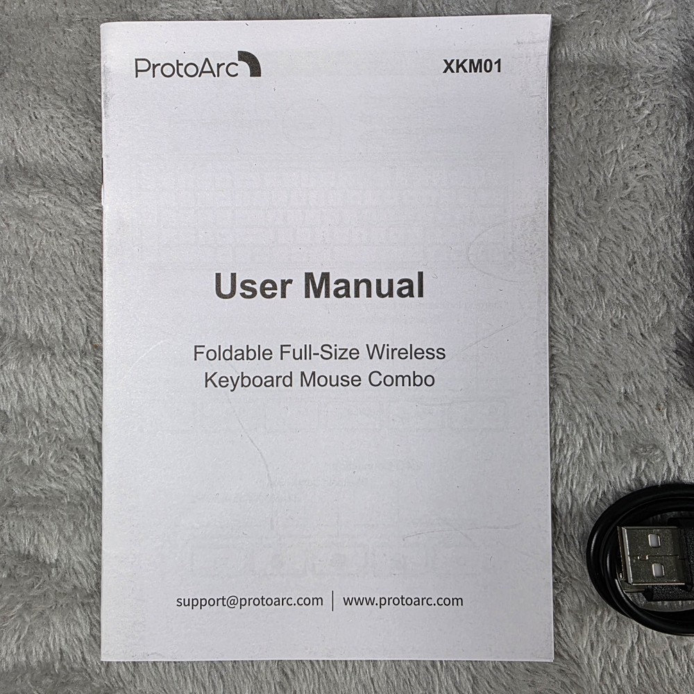 ProtoArc Foldable Keyboard and Mouse, XKM01 True Full-Size Folding Keyboard
