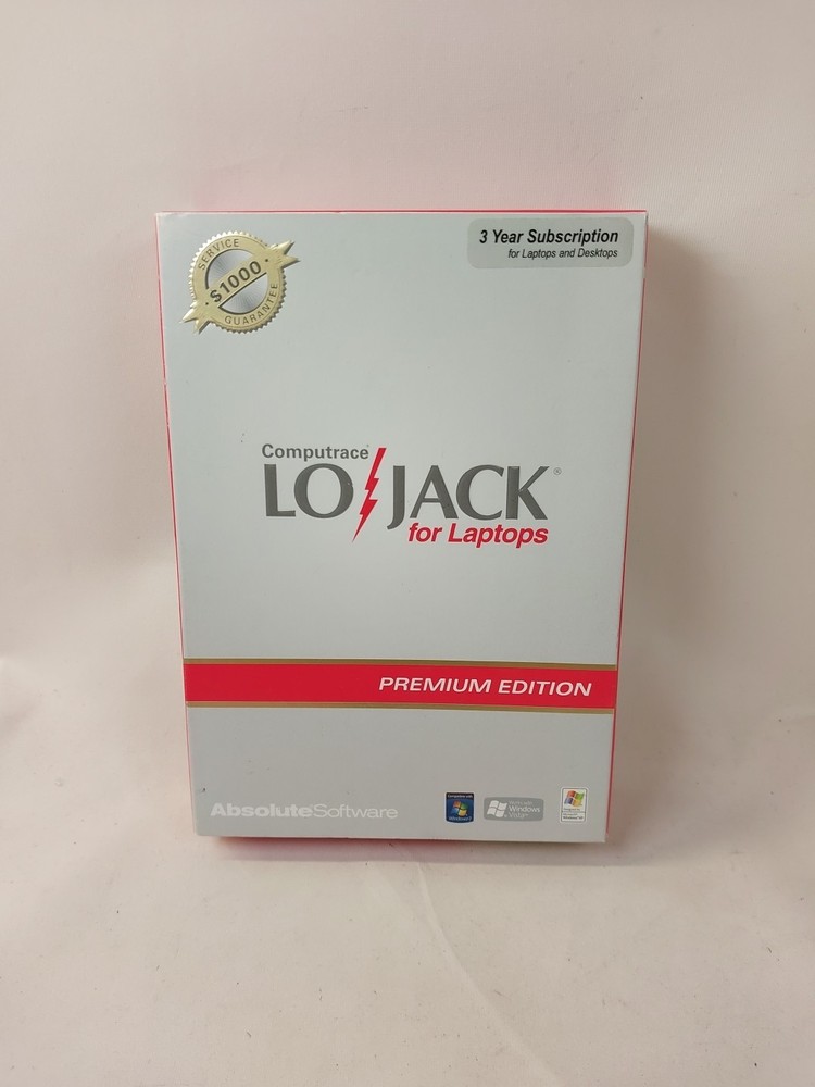 Computrace Lojack For Laptops Premium 3 Year Subscription Windows Version CD-ROM