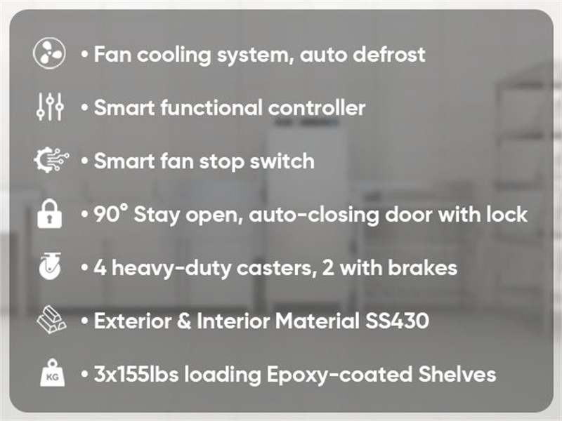 27″ Reach-In Commercial Refrigerator Digital Thermostat NSF Certified 23 Cu. Ft