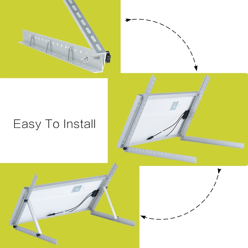 JJN 58" Solar Panel Mount, 0 to 90° Adjustable Solar Panel Mounting Bracket
