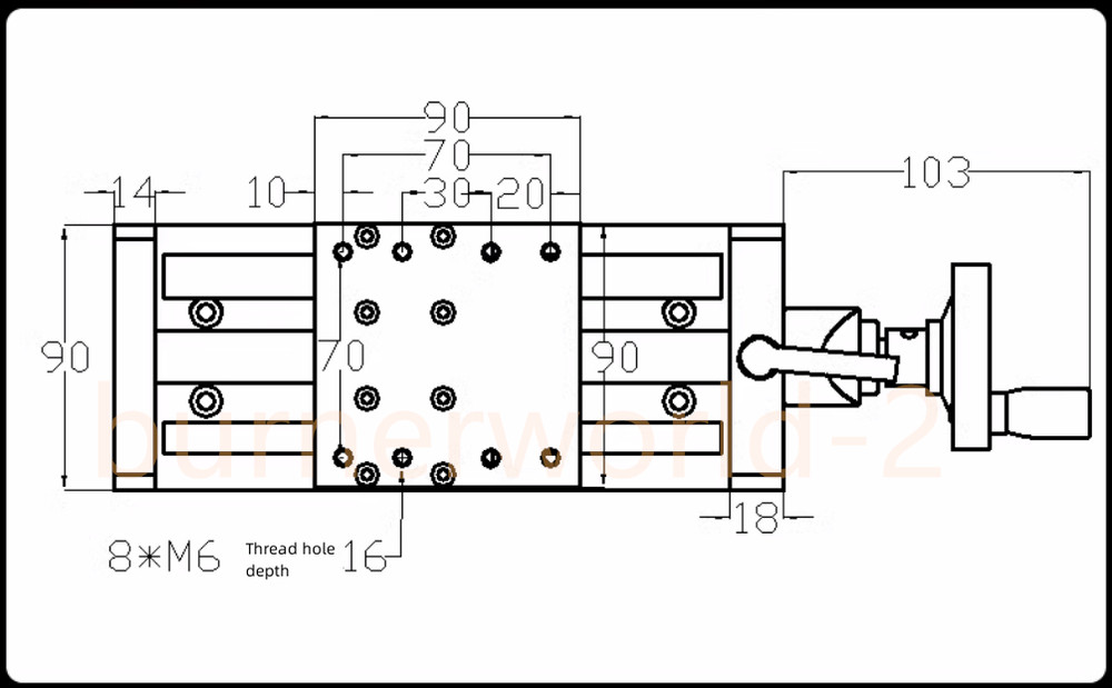 T-shaped Screw Self-locking Digital Display XY Axis Linear Sliding Table Module