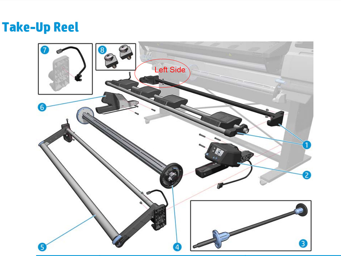 Left - Right Mount kit of Deflector B4H70-67095 HP Latex 310 330 360 370 365