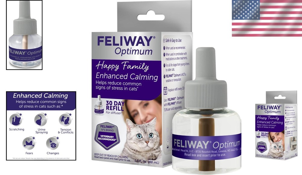 Pheromone Diffuser Refill 48ml - Effective Stress Relief for Kittens & Cats