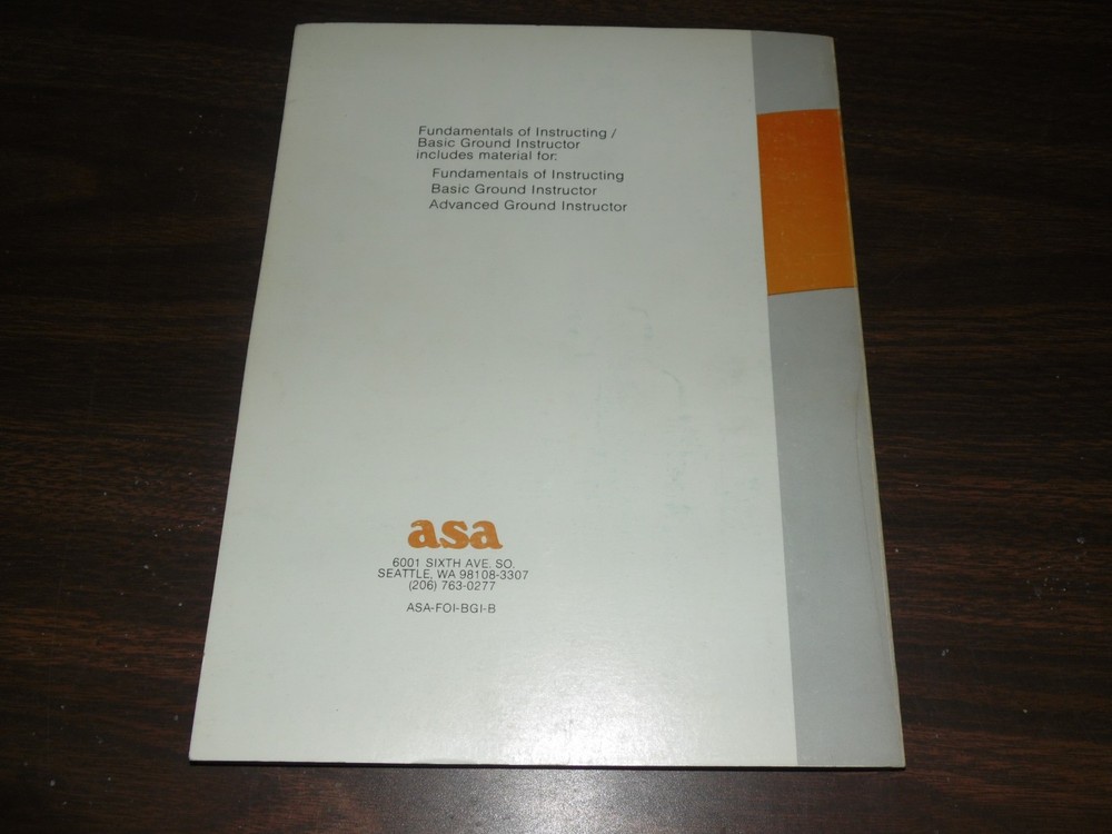 Fundamentals Of Instructing / Basic Ground Instructors Test Book ASA