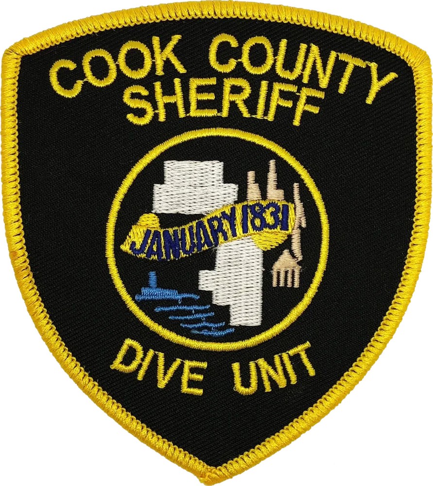 COOK COUNTY SHERIFF SHOULDER PATCH: Dive Unit Standard