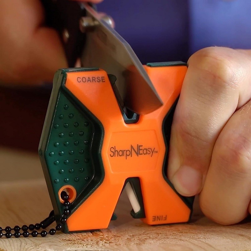 AccuSharp 336C Sharp-N-Easy 2-Step Coarse/Fine Knife Sharpener, Blaze Orange