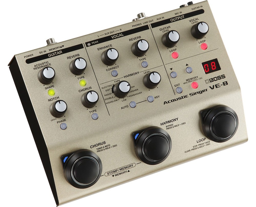 Boss VE-8 Acoustic Singer Multi-Effects Pedal - Open Box