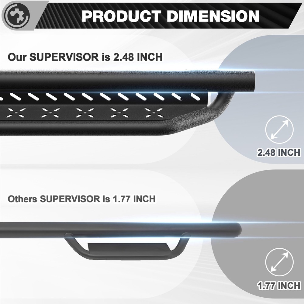 For 2005-2023 Tacoma Access/Extended Cab Running Board Drops Side Step Nerf Bars