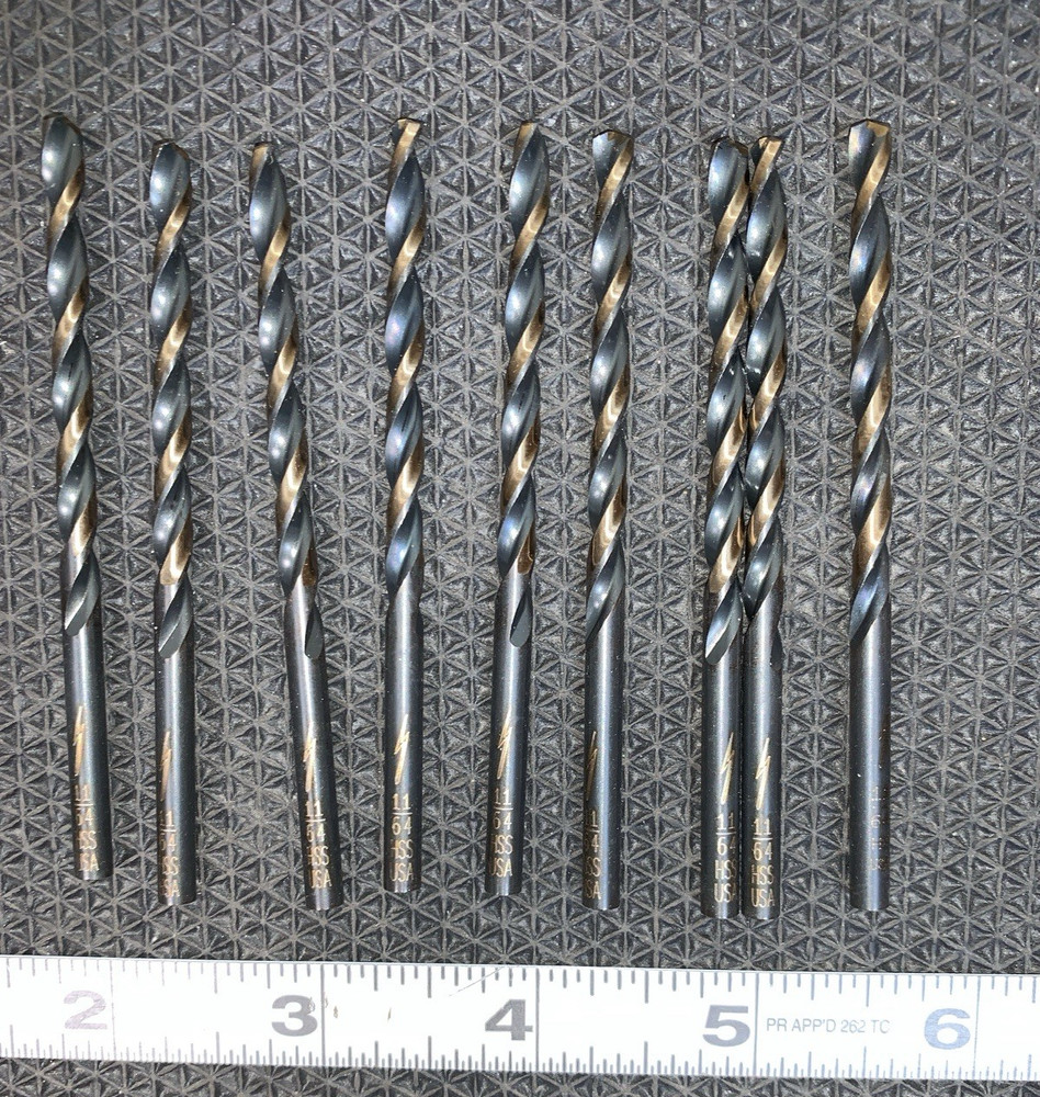 11/64" jobber drill bits 135point M7 9-pack Drill Bits Triumph 4F551