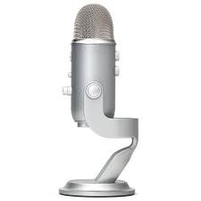 Logitech Blue Yeti USB Multi-Pattern Mic (Silver) with stand