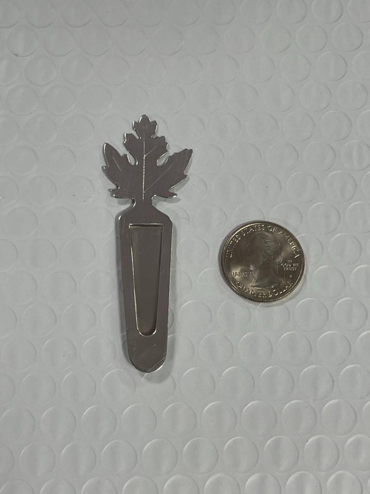 TIFFANY & CO. STERLING SILVER MAPLE LEAF BOOKMARK- USED.