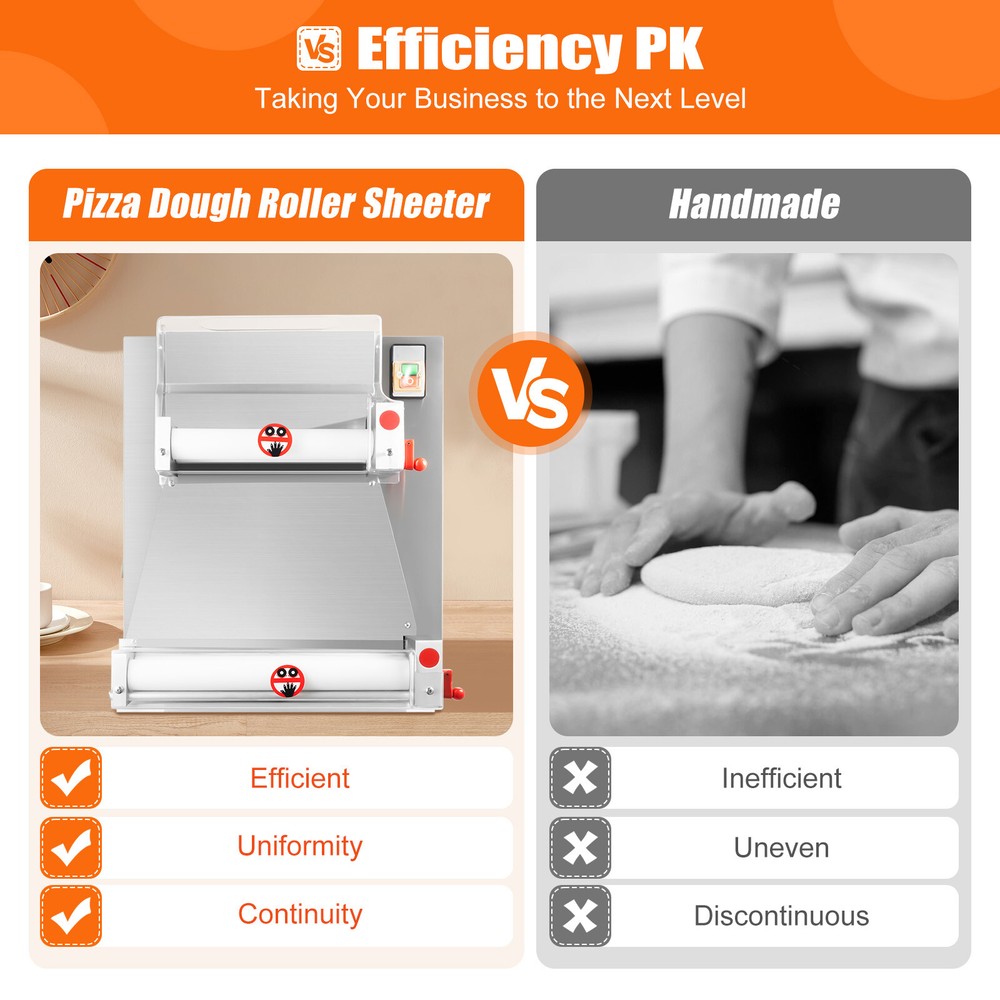 Commercial Automatic Dough Roller Sheeter Pizza Dough Roller Sheeter Max16"
