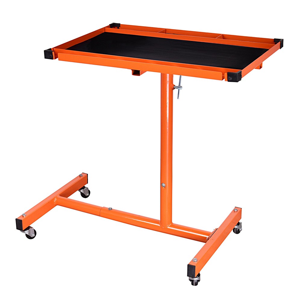 Rolling Tool Table 220lbs Capacity Tear Down Tray Mobile Work Table with Wheels