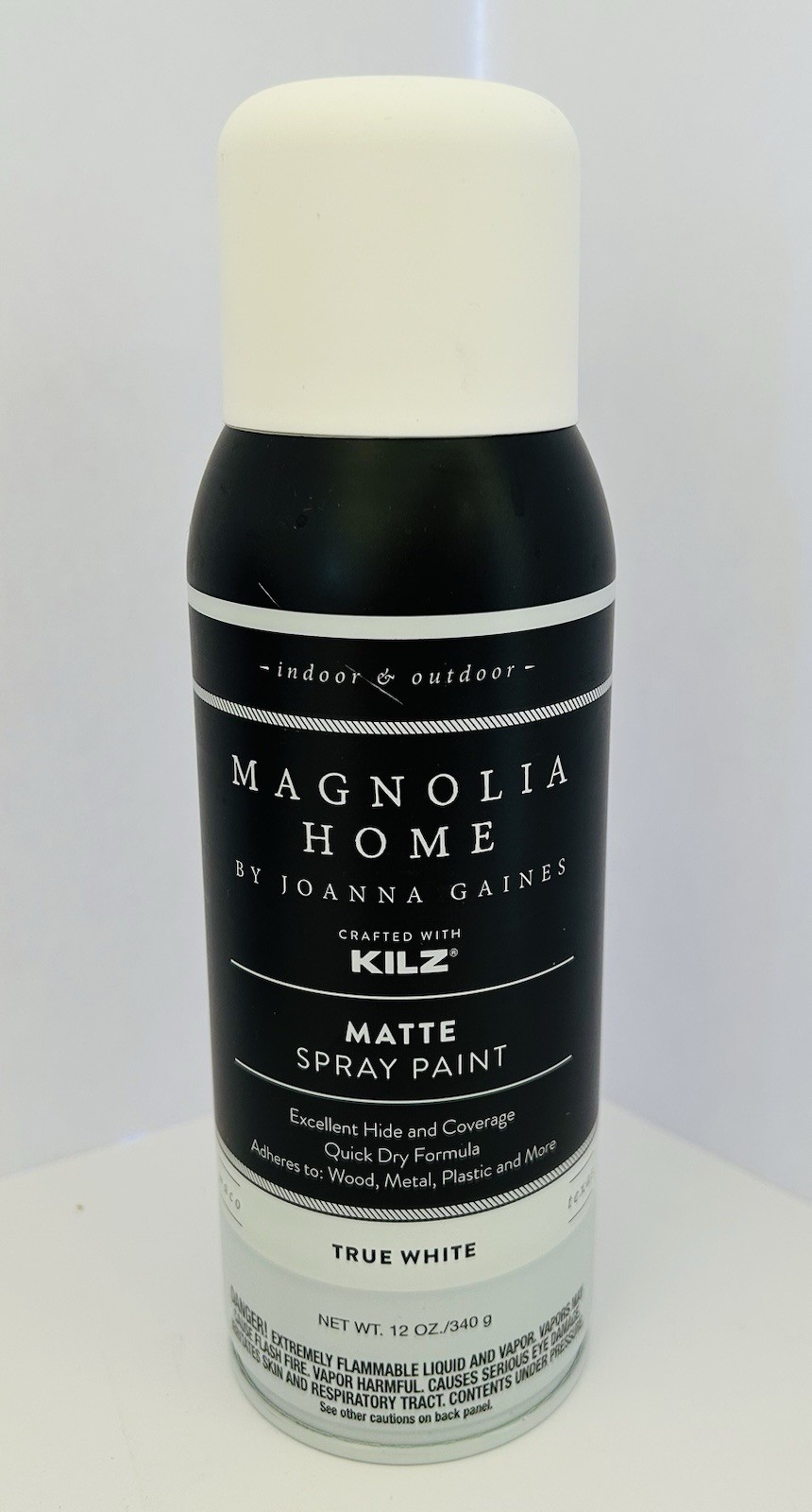 SET OF 4 ~ Magnolia Home by Joanna Gaines Kilz Matte Spray Paint TRUE WHITE 12oz