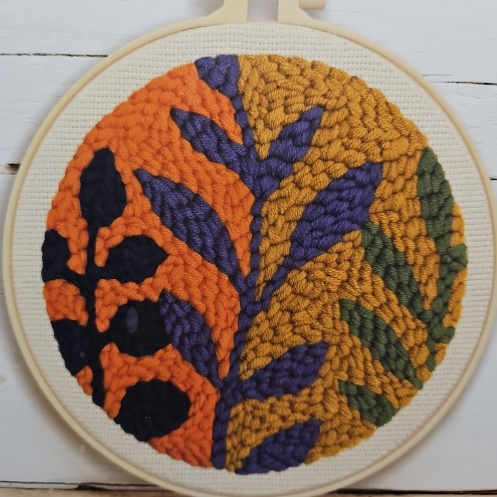 Hillfolk Multicolor Leaves Punch Needle Kit