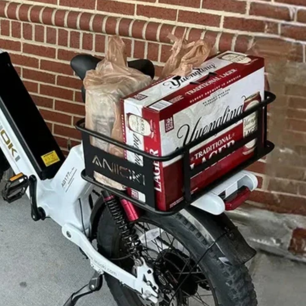 Rear-Mounted Basket for Electric Bicycles Rear-Mounted Bicycle Storage Basket