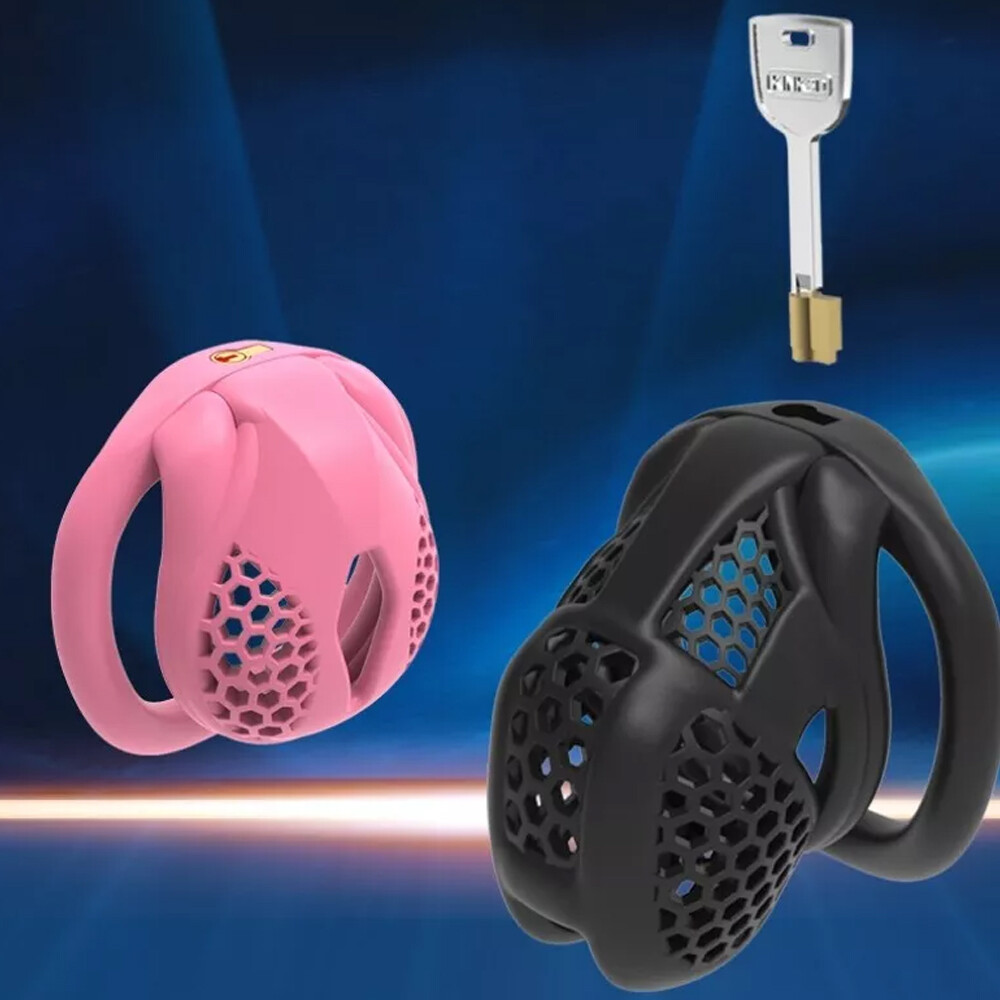 2025 Beehive Pro Breathable Cage Male Chastity Device Mini Lock 2Type Rings Man